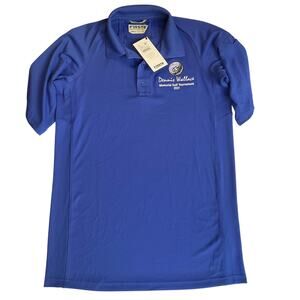 First Tactical Men Polo Shirt Size S Blue Stretch Dennis Wallace Golf 2021 NWT